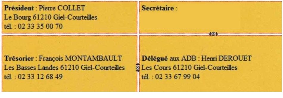 bureau de l'association ADB-Giel